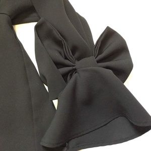 Zara Tops - Zara Black Bow Long Sleeve Top Zara Tops - Zara Black Bow Long Sleeve Top